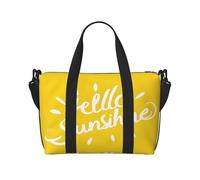 (Goodlooking Hello) Sac de voyage imperméable et léger - Grand bagage à main pour 3 à 5 jours | Voyage en avion, sport, week-end | Homme et femme (lot de 1), Noir , Taille unique