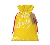 Goodlooking Hello Sunshine Sac cadeau de Noël - Sacs de fête avec cordon de serrage en toile de jute pour cadeaux, friandises - Parfait pour Noël, les anniversaires