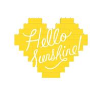 Goodlooking Puzzle imprimé Hello Sunshine 10,8 x 12,8 cm en forme de cœur pour adultes, décoration murale amusante