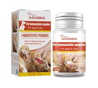 goodluxx Poudre styptique sans danger pour les chiens et les chats - Bouchon de sang - Aide à la maison - Aide à la profession - Poudre hémostatique traumatique - 50 ml - Poudre styptique pour animaux