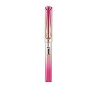 goodluxx Stylo-plume à piston couleur métallique corps piston encre visible fenêtre 0,5 mm plume iridium pour enfant pratique calligraphie 8#