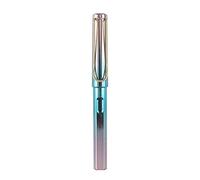 goodluxx Stylo plume de couleur métallique avec corps rempli de piston et fenêtre à encre visible de 0,5 mm Pointe iridium pour enfant Stylo plume pratique de la calligraphie 3#