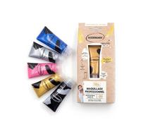 Goodmark 02080561 Crème de maquillage professionnelle Argenté 20 ml Effet métallisé dans un tube, crème, sur carte blister, maquillage, carnaval, costume, scène, théâtre, Halloween