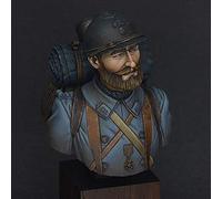 Goodmoel 1/12 Première Guerre mondiale 137th Corps Soldat Résine Figure Buste Modèle/Soldat non assemblé et non peint Kit de moulage sous pression/YP-746