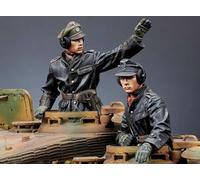Goodmoel 1/35 WWII German Tank Crew Resin Soldier Model Kit (2 Person, No Tank)/Unassembled and Unpainted Soldier Miniature Kit/YH-6941