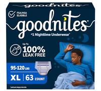 Goodnites Nighttime Bedwetting Underwear, Boys XL (95-140 lb.), 63 Ct