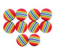 Goodplan Premium Qualité 10 Pcs Chat Balle Jouet Pet Chaton Chien Chien Coloré Arc-en-Animal Jouets Chaton Activité Chase Jouer Multicolore Mousse Douce pour Cat Entertainment Training