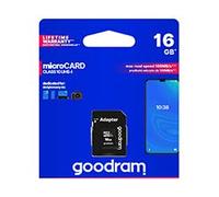 GoodRam Carte microSD 16 Go Classe 10 UHS I avec Adaptateur