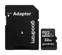Goodram Carte MicroSD 32GB Class 10 UHS-I avec Adaptateur SD Inclus Noir