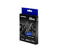 GoodRam - Disque Dur Externe SSD 512 Go - USB 3.2 Gen. 2x2 Type-C - Move Ridge Black - Vitesse de Lecture Jusqu’à 2000 Mo/s, Vitesse d’Écriture Jusqu’à 1500 Mo/s - Boîtier Métallique - 75×32×9,5 mm