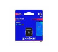 Goodram microSD carte mémoire 16GB pour smartphone, appareil photo - carte micro SD - 100 mb/s - avec adaptateur SD