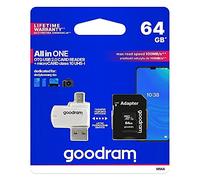 GoodRam MicroSDHC (64 Go | Classe 10 | UHS I) + Adaptateur + Lecteur de Carte