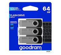 GoodRam Pack De 3 Cles USB 64Go 2.0 Noire