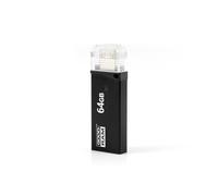 Goodram TWIN 64GB USB 3.0 lecteur USB flash 64 Go USB Type-A / Micro-USB 3.2 Gen 1 (3.1 Gen 1) Noir