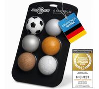GOODS+GADGETS® 6 Balles de Baby-Foot Speedball - Liège, PU, PE, ABS