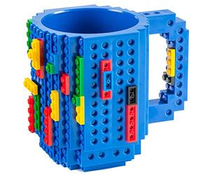 GOODS+GADGETS Build on Brick Mug Tasse à café en briques - Tasse en briques de construction Tasse à café 350ml (Bleu)