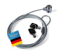 GOODS+GADGETS Câble antivol câble en Acier verrou Kensington pour câble de Verrouillage de sécurité Informatique antivol 1,8 m câble de Verrouillage de sécurité (Clé)