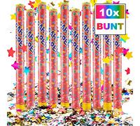 GOODS+GADGETS Confetti Cannon Confetti Shooter Party Popper - XXL - Set (Colorée (100cm), 10 pièces)