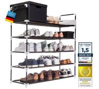 GOODS+GADGETS Étagère à Chaussures XXL 91 x 88 x 30 cm étagère à Chaussures avec 5 étagères pour 25 Paires de Chaussures comme Meuble à Chaussures et Support à Chaussures (Noir)