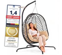 GOODS+GADGETS® Fauteuil Suspendu avec Support - Egg Chair 120 kg