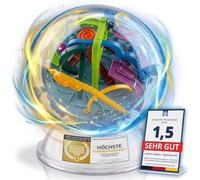 GOODS+GADGETS® Labyrinthe à Billes 3D - Magic Maze Ball, 5 Niveaux | Casse-tête sphérique 3D avec anneau ergonomique - jeu d'adresse adulte & enfant dès 8 ans