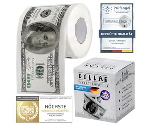 GOODS+GADGETS® Papier Toilette Humour - Dollar 200 Feuilles en Boîte