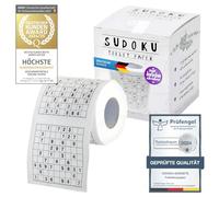 GOODS+GADGETS® Papier Toilette Sudoku Drôle - 200 Feuilles, Cadeau
