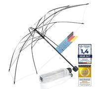 GOODS+GADGETS Parapluie transparent, parapluie blanc en bâton Parapluie élégant en transparent - The Fashion-Highlight (Parapluie de poche)