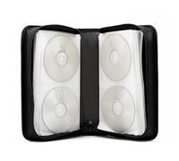 GOODS+GADGETS Portefeuille CD/porte-documents & pochette DVD en nylon robuste et pages intermédiaires en tissu, organiseur de disques fermant avec une fermeture éclair (120 CDs)