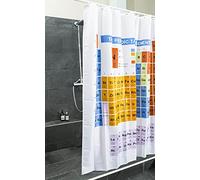 GOODS+GADGETS Rideau de Douche pour Baignoire ; Rideau de Bain imperméable, Lavable et Anti-moisissure 100% Polyester pour Baignoire & bac à Douche (Tableau périodique)