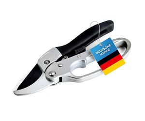 GOODS+GADGETS® Sécateur Lame Forgée - Cisailles pour Rosiers Inox | Coupe bypass précise, mécanisme à levier puissant, lame aiguisable - idéal rosiers, haies, arbustes