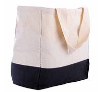 GOODS+GADGETS Shopper Sac en coton Sac à provisions en coton avec beaucoup de compartiments ; sac de transport en lin & sac à main XXL avec 54 x 38 x 14 cm