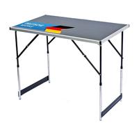 GOODS+GADGETS Table Multifonctionnelle Polyvalente - Pliante, de Camping, de Marché, Réglable en Hauteur, d'Appoint pour Jardin (Noir: 100 x 60 cm)