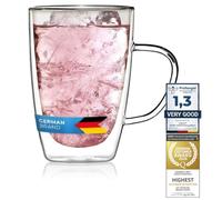 GOODS+GADGETS® Tasse Double Paroi en Verre 300 ml - Soufflée à la Bouche