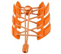 GOODSALEOK Lacets éLastiques SystèMe Ultra Rapide Sans LaçAge Lacets De Sport Pour Enfants Adultes Et Seniors avec Fermeture Rapide Orange(Réflectif)