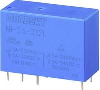 GoodSky MI-SS-212L Relais pour circuits imprimés 12 V/DC 5 A 2 inverseurs (RT) Tube