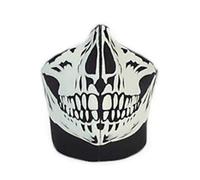 GOODSPORTS - Demi Cagoule Tour De Cou Neoprene Black Skull - Ghost Tete De Mort - Taille Unique Réglable - Airsoft - Paintball - Outdoor - Ski - Snow - Surf - Moto - Biker - Quad