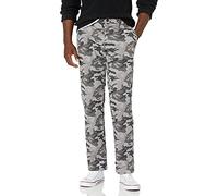 Goodthreads Pantalon Chino Stretch Confortable Délavé Coupe Droite Homme, Gris, Camouflage, 28W / 30L