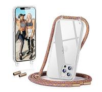 GOODVISH Coque pour iPhone 12 Pro Max 6,7 Pouces avec Cordon de Collier, Coque Transparente Silicone TPU Bumper Etui Housse avec Cordon Réglable Téléphone Lanyard Case Collier Cover, Rainbow