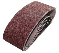 Goodway Lot de 10 bandes abrasives 75 x 533 mm - Grain 120 - Papier abrasif pour ponceuse à bande - Pour bois et métal