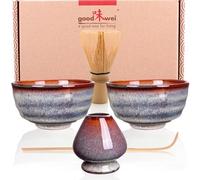 Goodwei Japonaise Ensemble de deux à Thé Matcha avec Chasentate (Uji), Céramique, 2x 180 ml