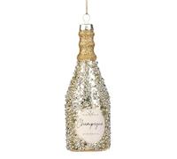 Goodwill Bouteille de champagne en verre 12,5 cm en forme de boule de décoration