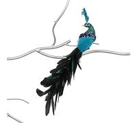 Goodwill: Oiseau bleu et vert paon sur une pince 28 cm