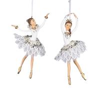 Goodwill Suspension de Noël, ballerine, blanche, hauteur : 16,5 cm. Veuillez noter le prix à l'unité