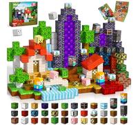 Goody King Bloc de Construction Magnétique 100 Pièces - Set Portail de la Forêt avec Lave, Animaux - Jeu de Construction Magnétique Montessori - Jouet STEM Éducatif pour Enfants 3+ Ans - Idée Cadeau