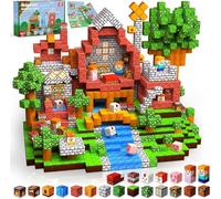 Goody King Blocs de Construction magnetique, Jouets de Construction Magnétiques de 150 Pièces, Bibliothèque de la Vallée, Jeux de Construction Créatifs comme Cadeau pour Les Enfants 3 4 5 6 7 8 9 Ans