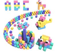 Goody King Blocs Magnétiques 56 Pièces - Jeu de Construction Éducatif Montessori pour Enfants 3-9 Ans - Cadeau Créatif pour Filles et Garçons (2,5 x 2,5 cm)
