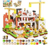 Goody King Construction Magnétique Enfant 200 Pièces Chantier - Ville de Construction Créative avec Véhicules de Chantier, Jeu de Construction Magnétique Éducatif Cadeau pour Enfants de 4 à 12 Ans