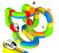 Goody King Train Électrique Enfant 69 Pièces - Ensemble de Train Magnétique 3D DIY avec Rails Cubes et Train Electrique, Jeu de Construction STEM Éducatif et Cadeau pour Enfants de 4 à 12 Ans