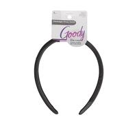 GOODY Ouchless Hold Soft Padded Headband, Black, Stylish & Lightweight Damage-Free Satin Headbands for Women & Men, All-Day Comfort, Hair Accessories for All Occasions, All Hair Types